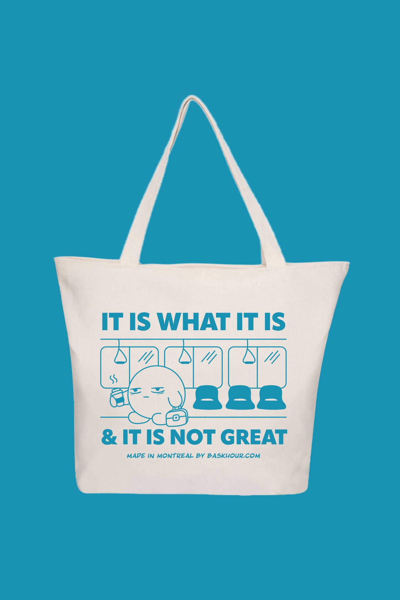 It Is What It Is - Zippered Tote Bag - Bask Hour