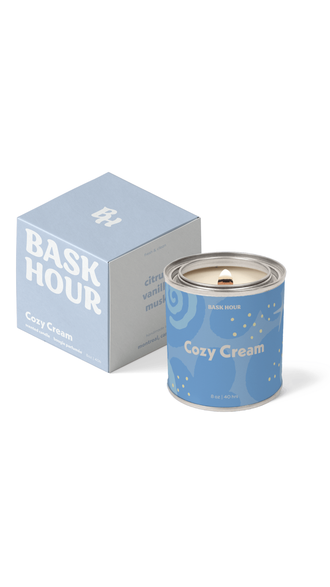Cozy Cream - 8 oz Candle Bask Hour