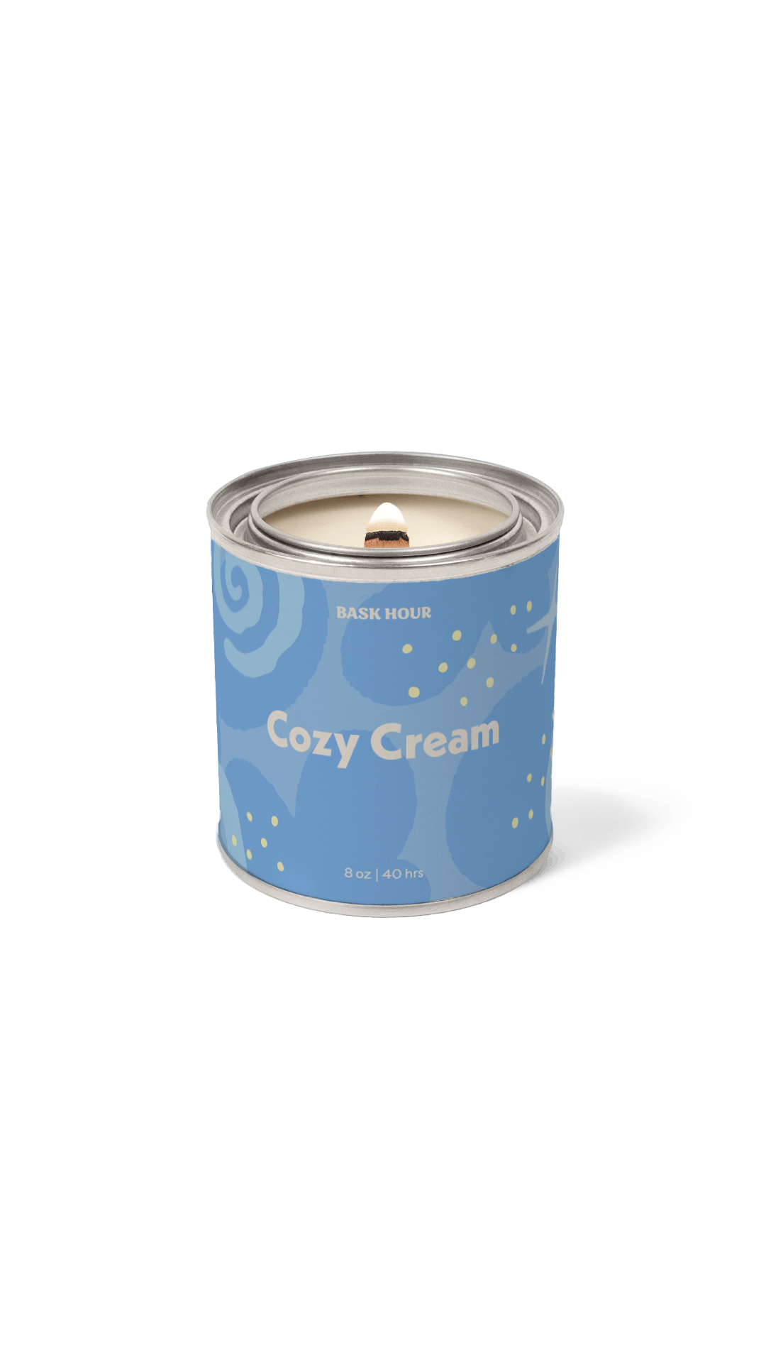 handmade cozy cream scented candle clean laundry citrus musk vanilla