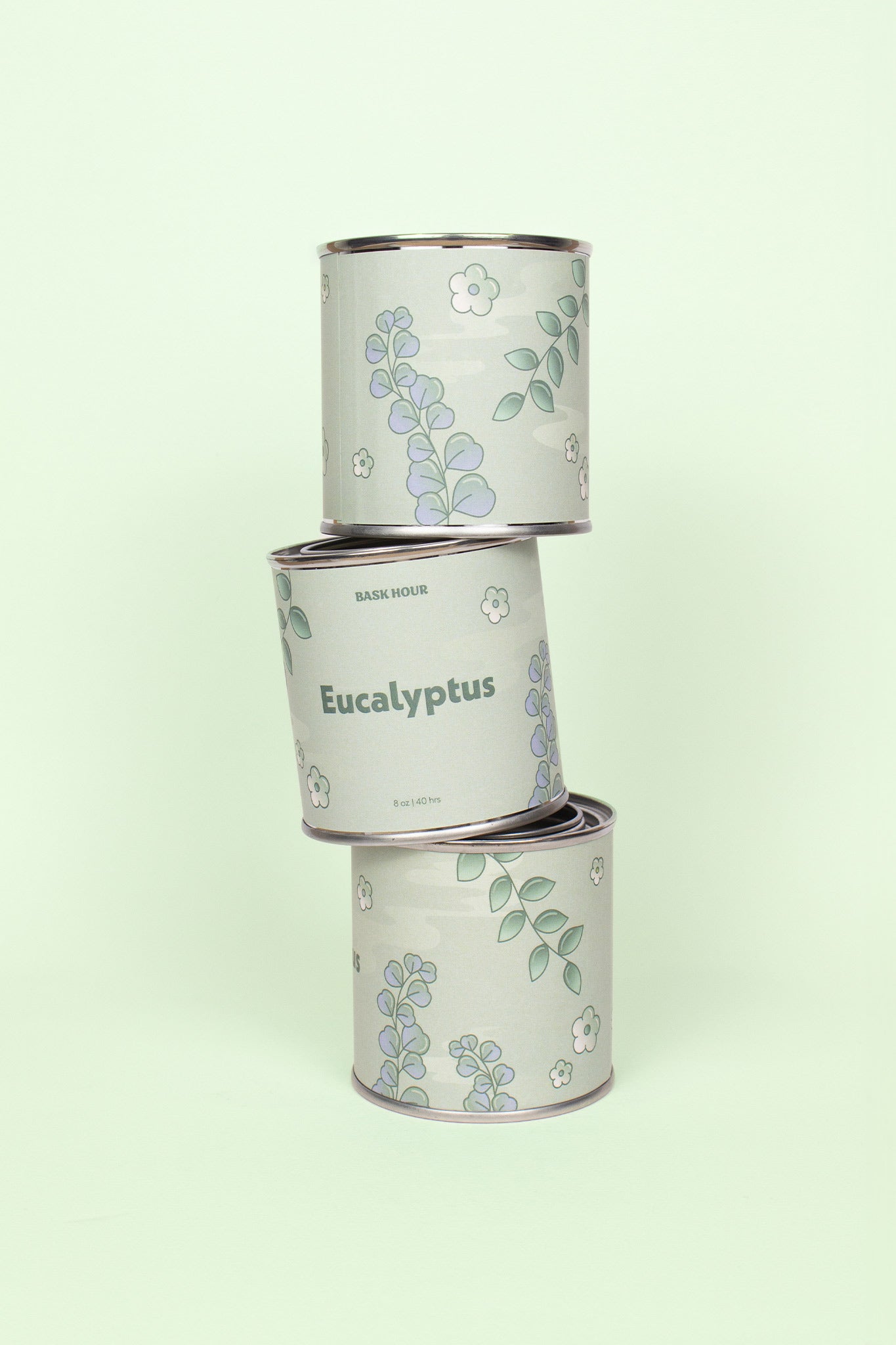 Eucalyptus ~ Natural, Non-toxic, Wood Wick Candle - Bask Hour