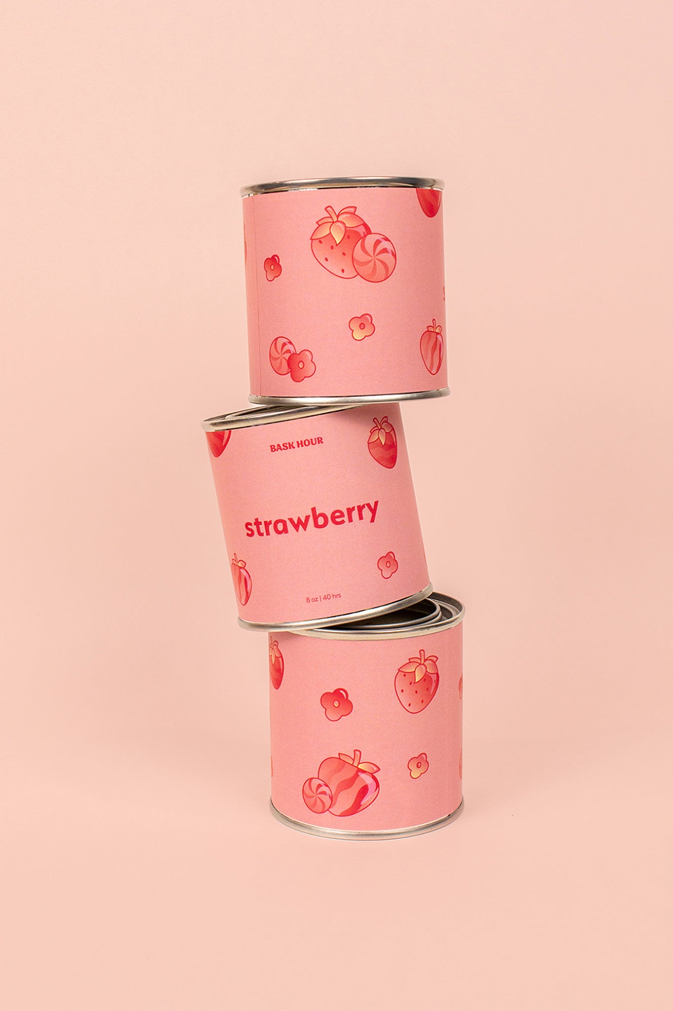 Strawberry ~ Wood Wick Candle - Bask Hour