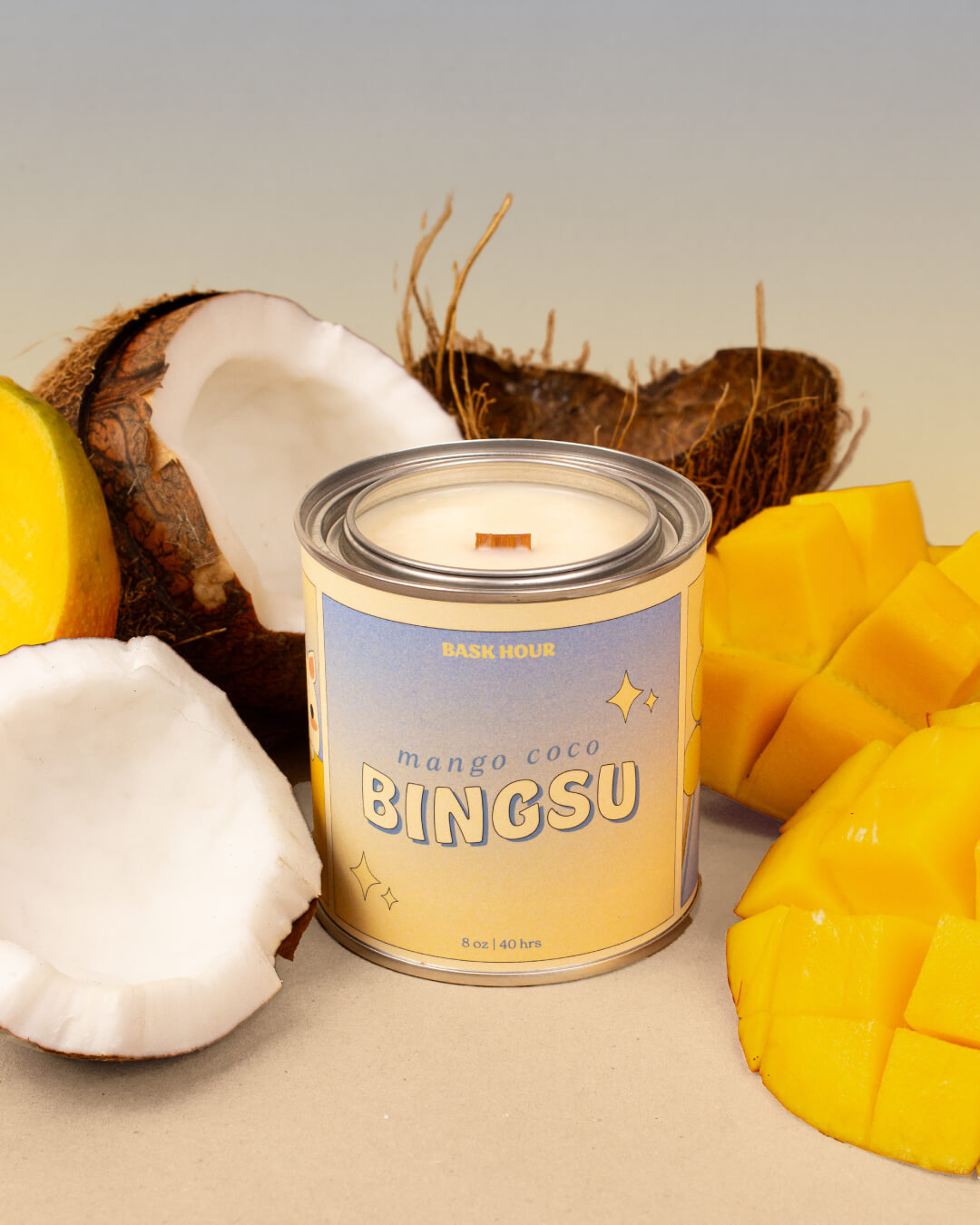 Mango Coco Bingsu ~ Wood Wick Candle