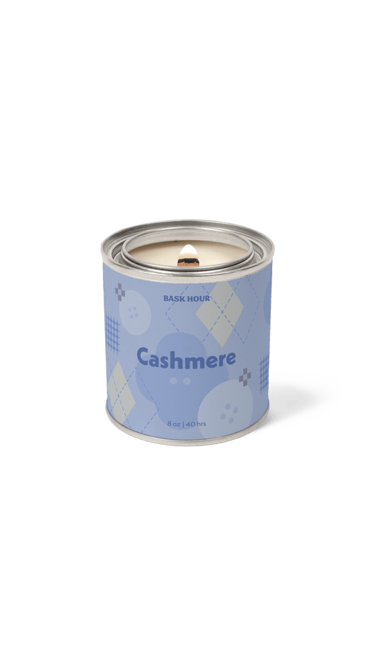 handmade cashmere scented candle amber vanilla musk