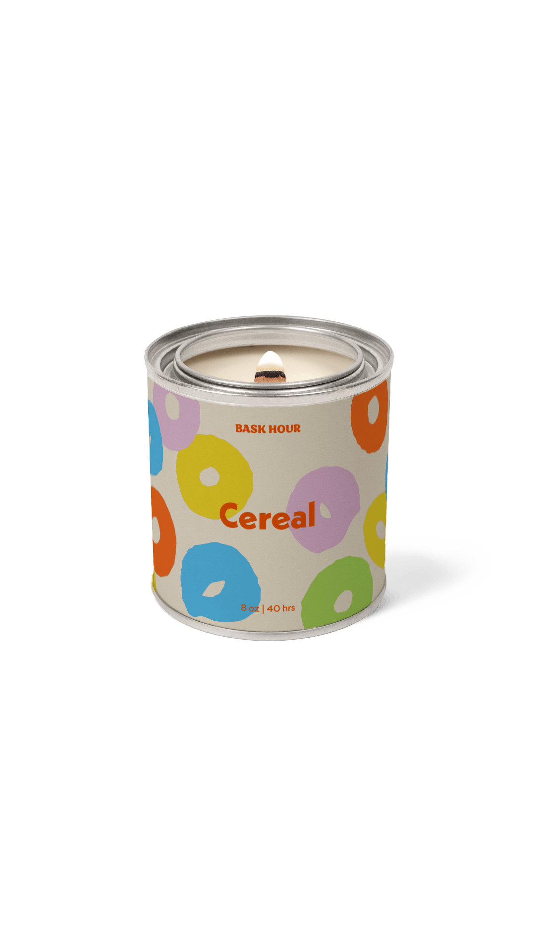 handmade cereal scented candle fruit loop inspired citrusy milky