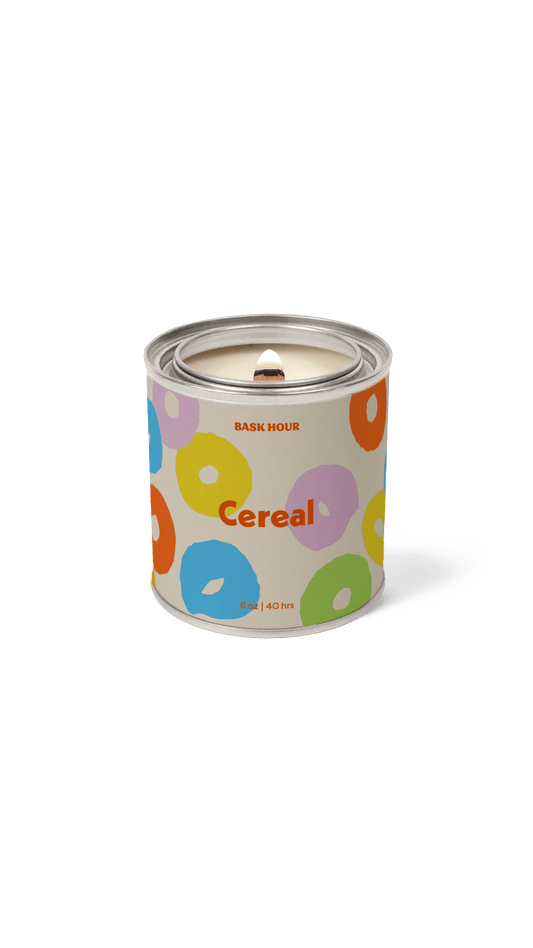 handmade cereal scented candle fruit loop inspired citrusy milky