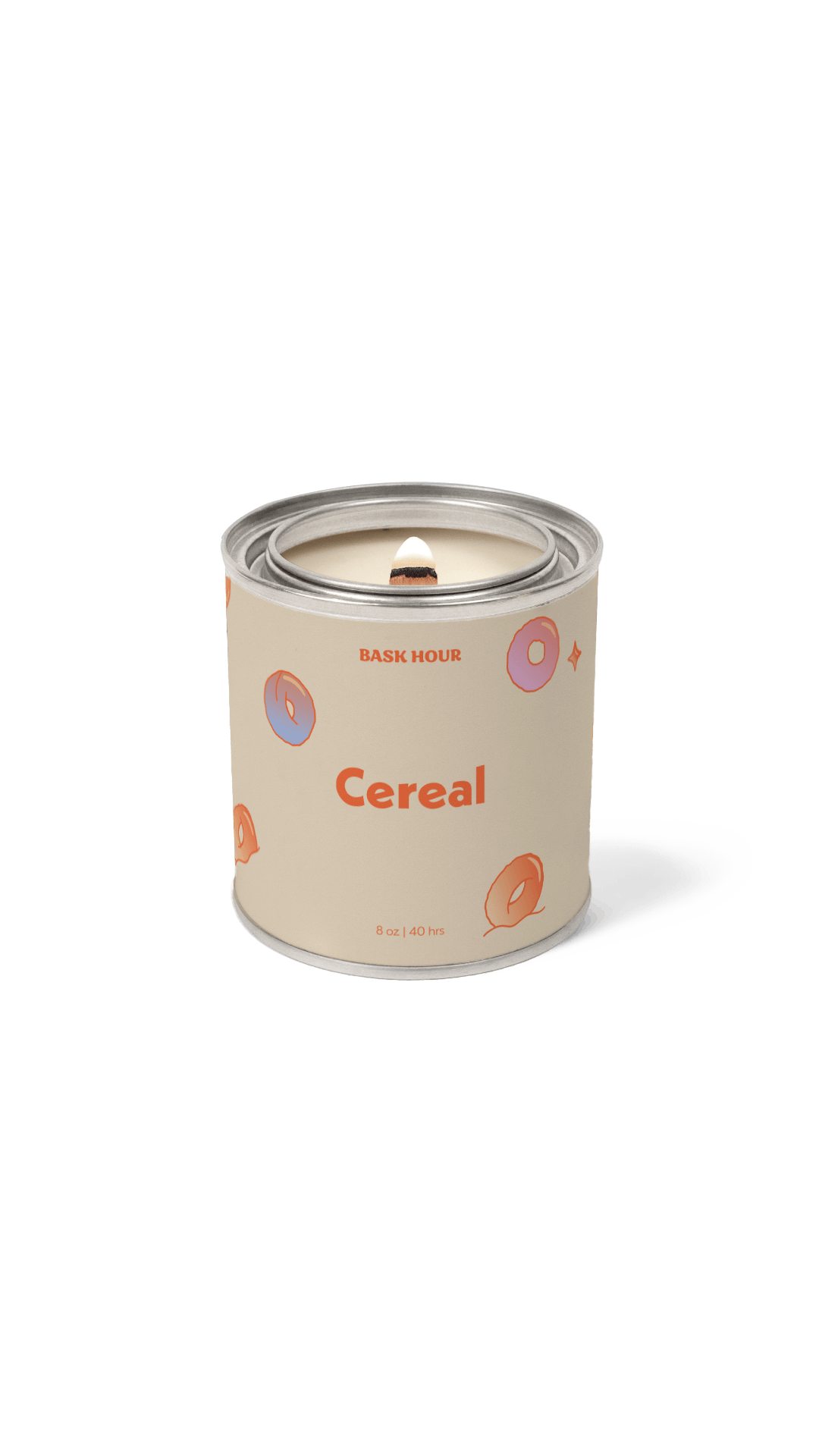 handmade cereal scented candle fruit loop inspired citrusy milky