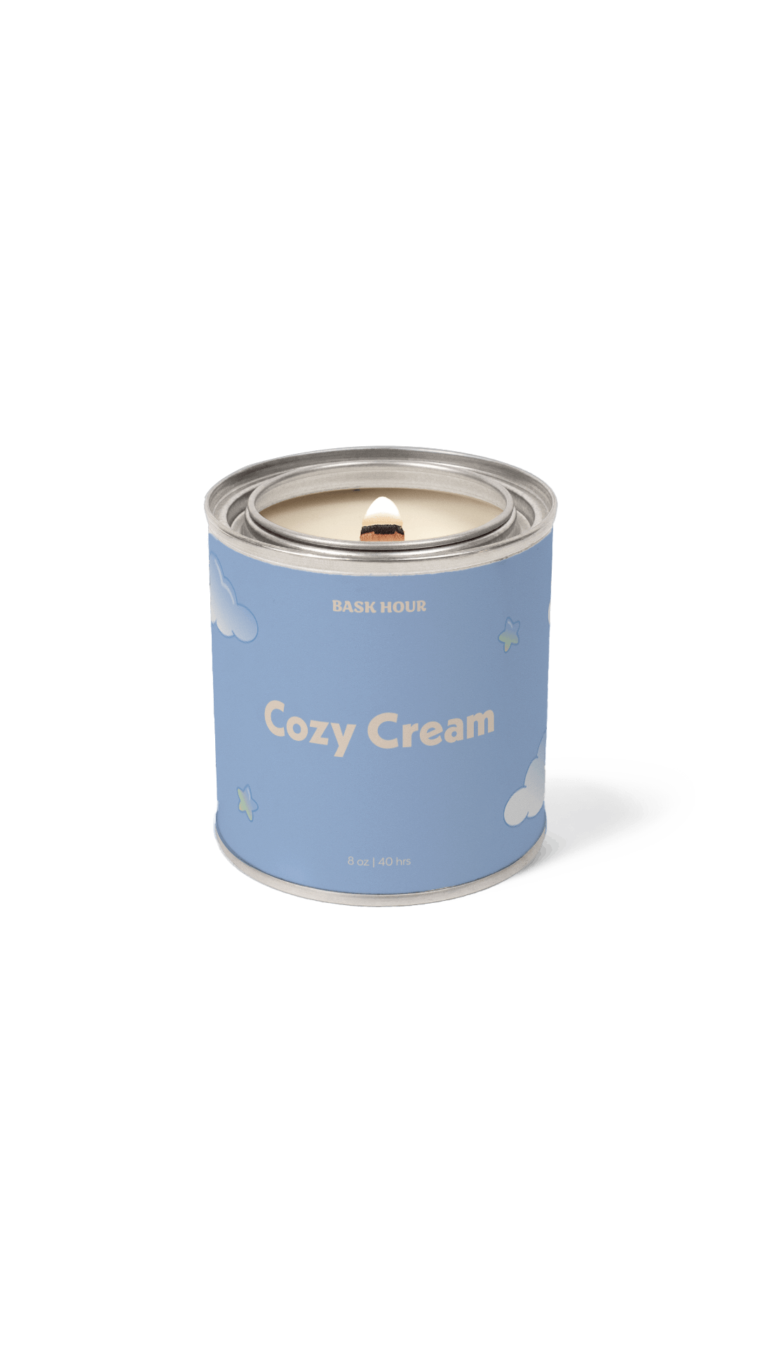 handmade cozy cream scented candle clean laundry citrus musk vanilla