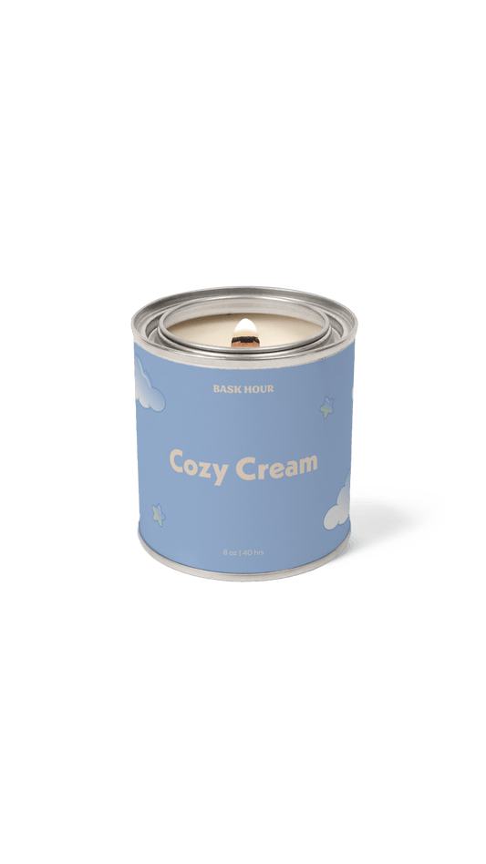 handmade cozy cream scented candle clean laundry citrus musk vanilla