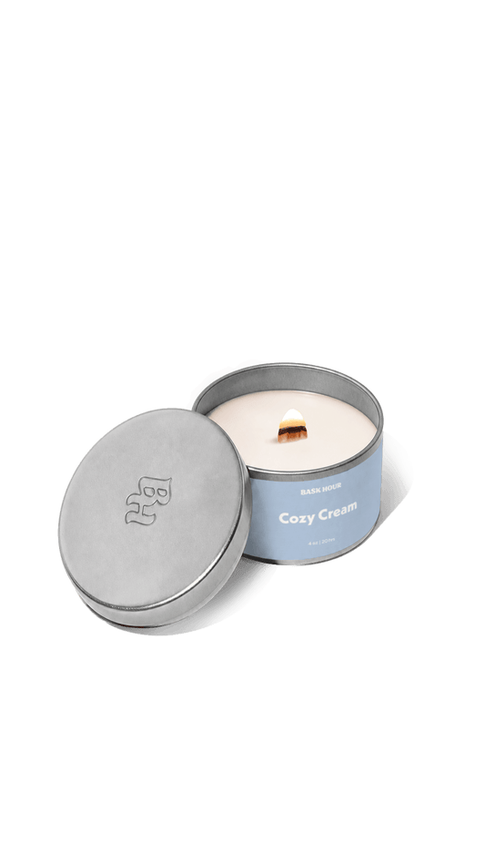 cozy cream clean laundry and fresh linen scented candles bougie parfumée au linge propre et frais 4oz cire naturelle de soja
