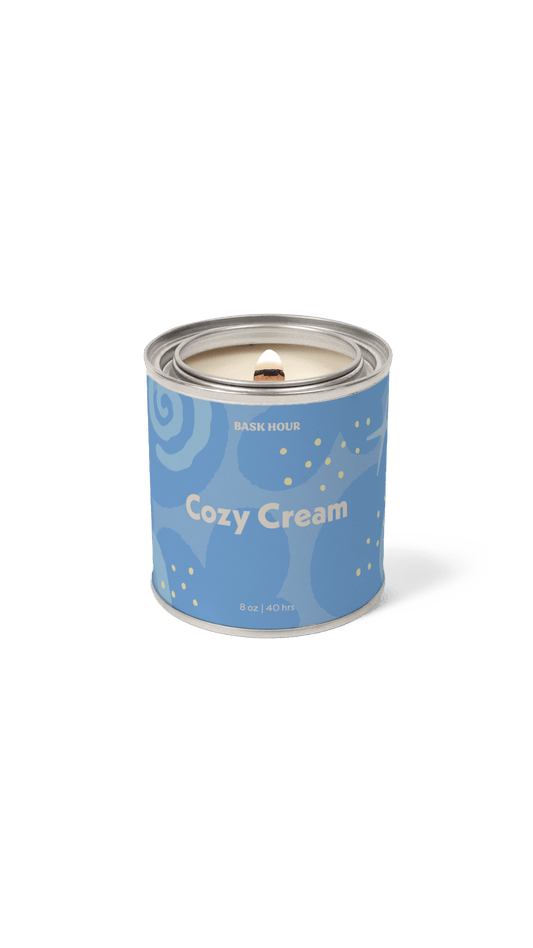 handmade cozy cream scented candle clean laundry citrus musk vanilla