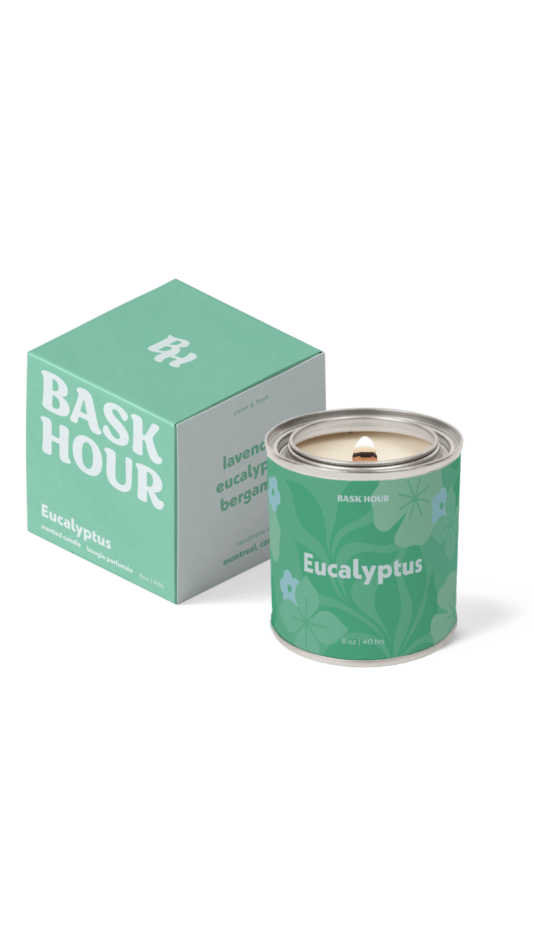 Eucalyptus - 8 oz Candle Bask Hour