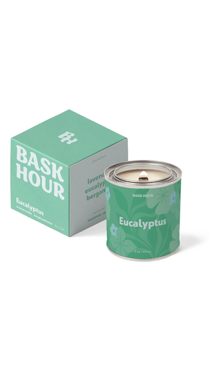 Eucalyptus - 8 oz Candle Bask Hour