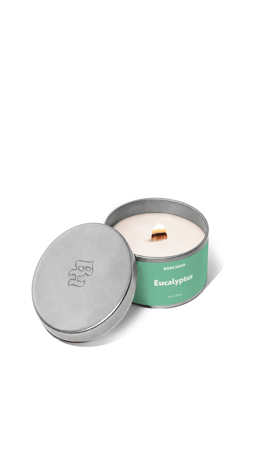 eucalyptus fresh clean scented candle bougie parfumée eucalyptus frais propre 4oz cire naturelle soja soy wax