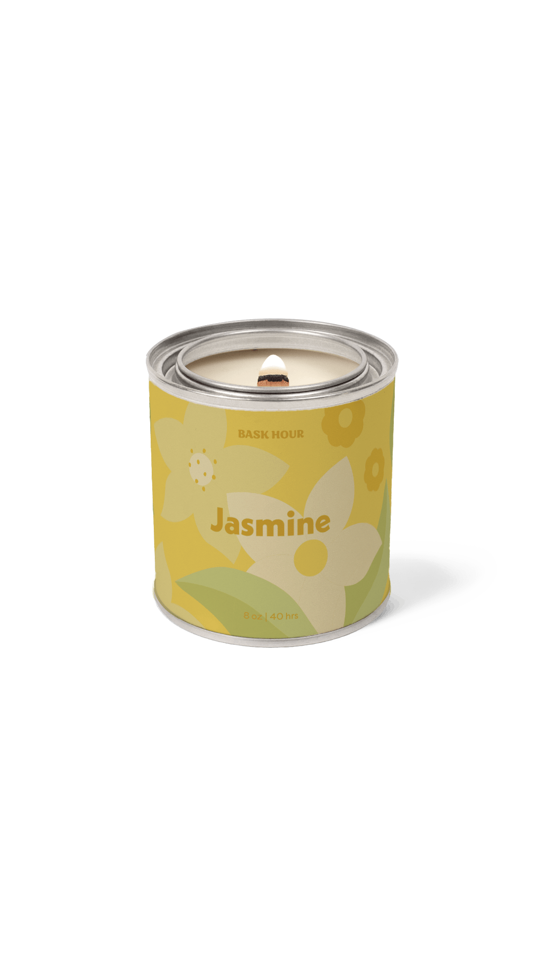 handmade jasmine scented candle flower green tea honey