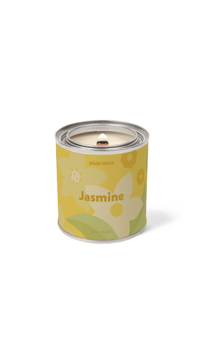 handmade jasmine scented candle flower green tea honey