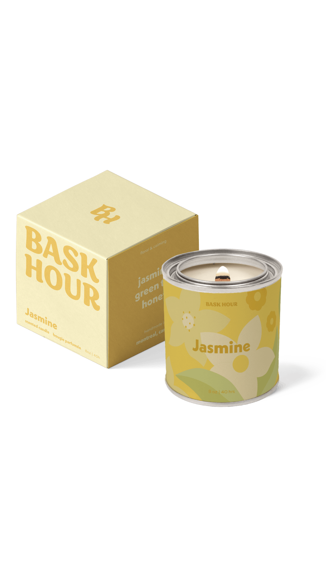 Jasmine - 8 oz Candle Bask Hour