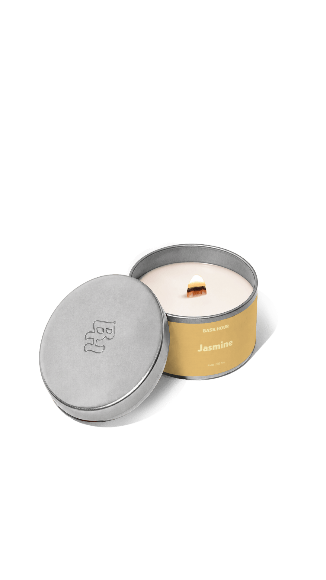jasmine tea and jasmine flower scented candles bougie parfumée au fleur de jasmin et thé au jasmine 4oz cire naturelle de soja