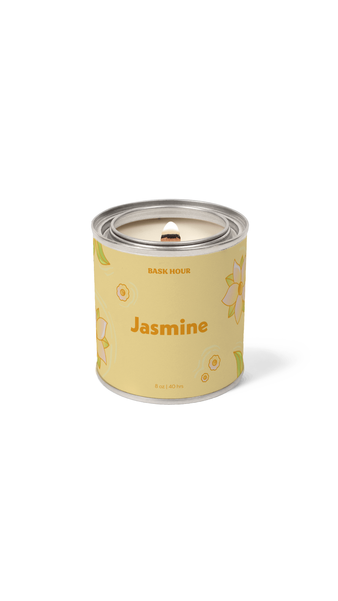 handmade jasmine scented candle flower green tea honey