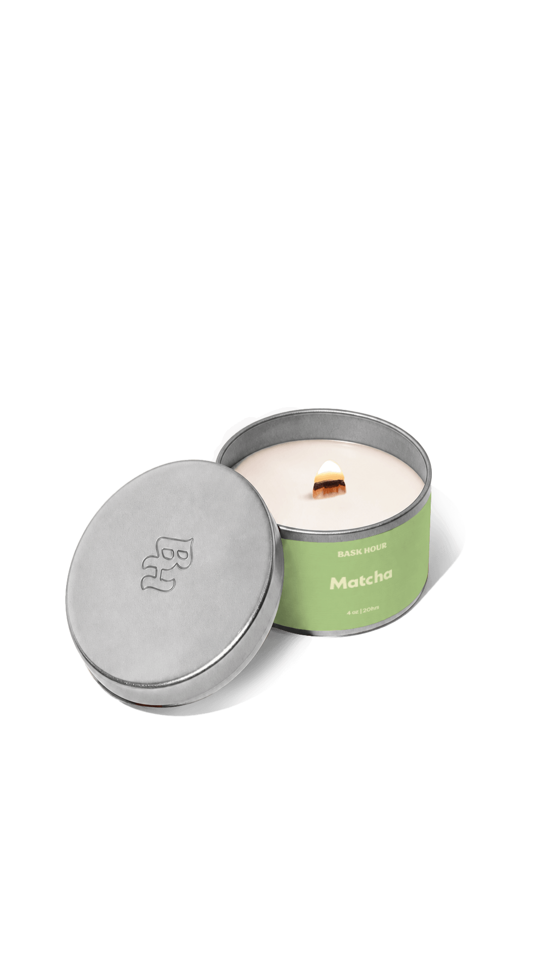 matcha powdered inspired scented candle earthy powdery bougie parfumée à la poudre de matcha 4oz cire naturelle de soja