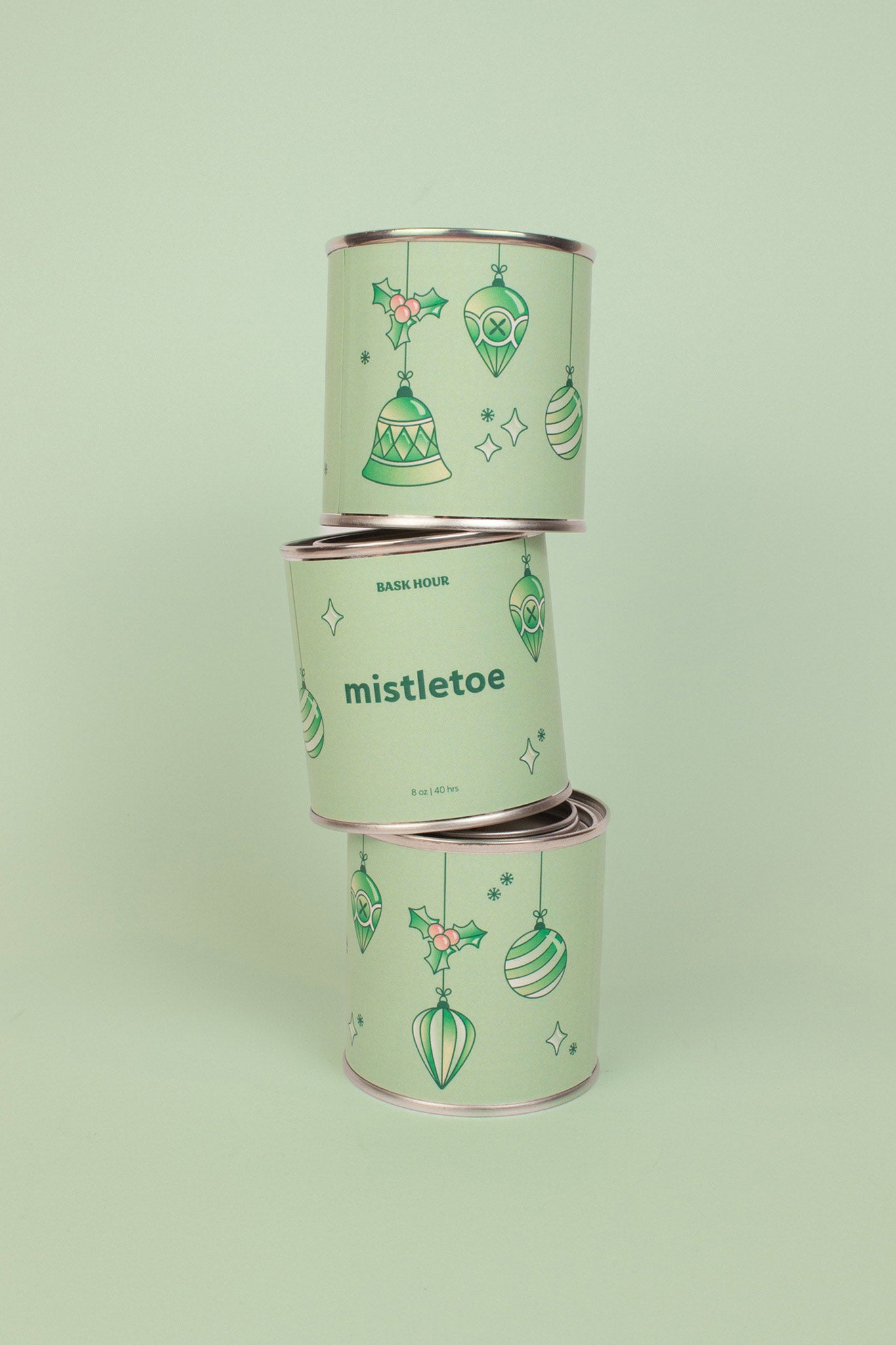 Mistletoe ~ Natural Candle - Bask Hour