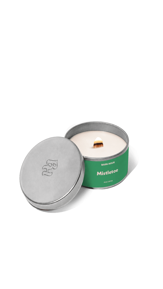 holiday christmas mistletoe scented candle bougie parfumée mistletoe festif noel cadeau gift 4oz cire naturelle soy wax
