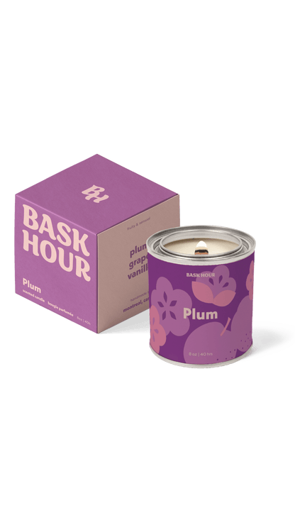 Plum - 8 oz Candle Bask Hour
