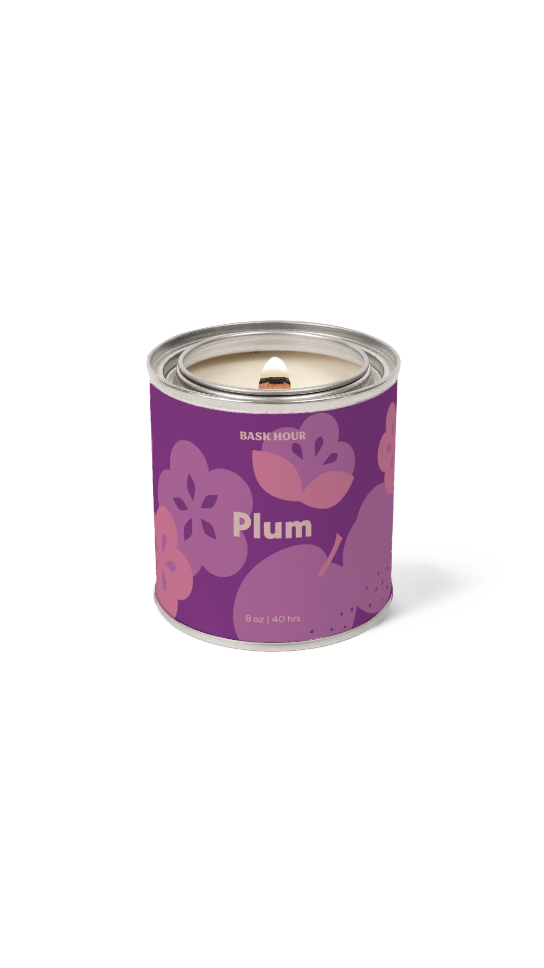 handmade plum scented candle floral green vanilla