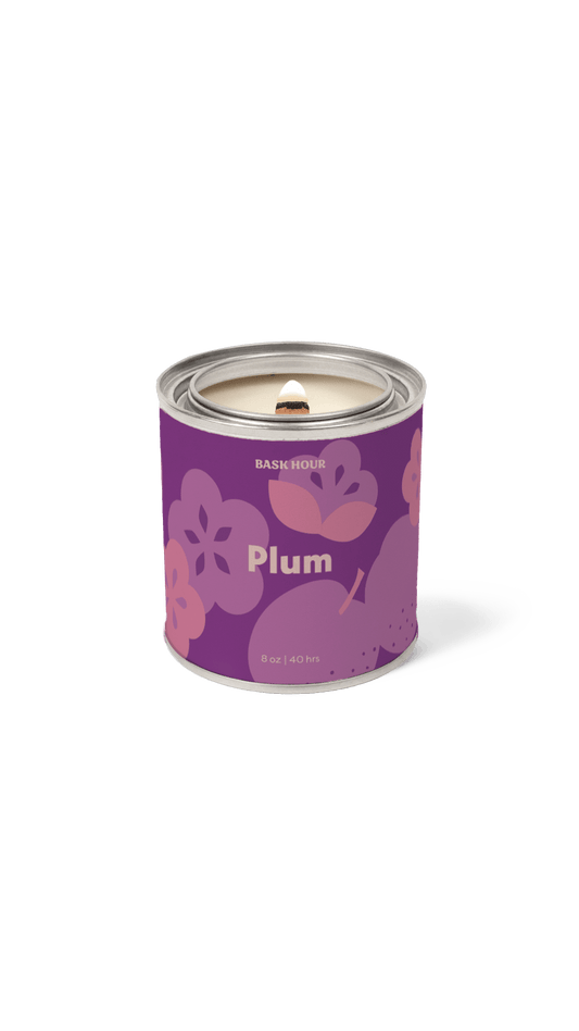 handmade plum scented candle floral green vanilla