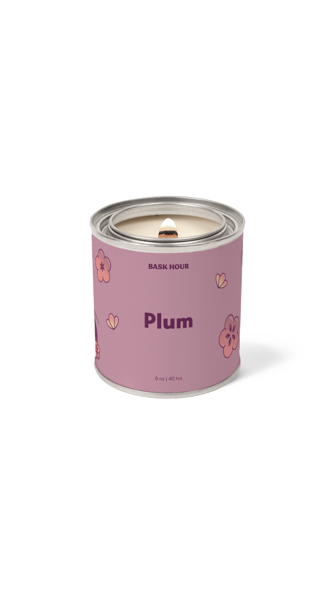 handmade plum scented candle floral green vanilla