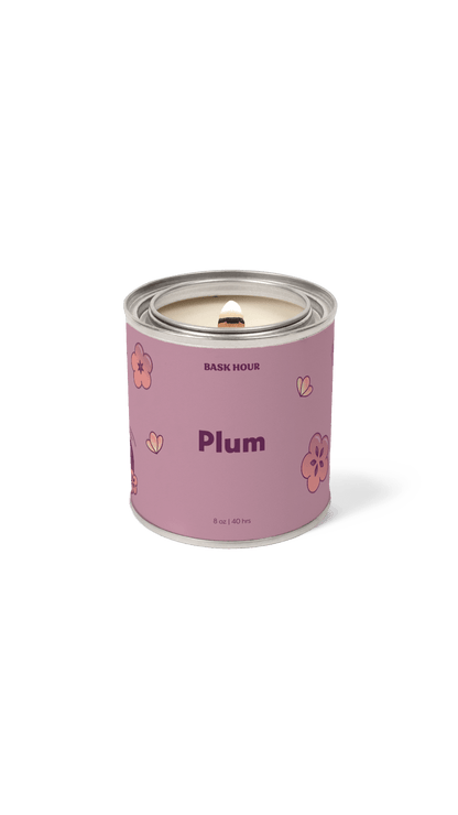 handmade plum scented candle floral green vanilla
