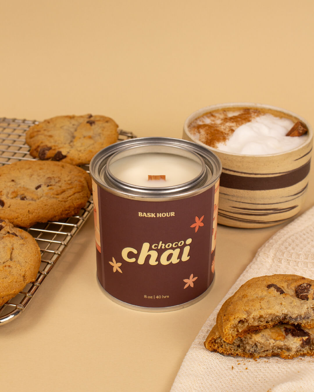 Choco Chai ~ Wood Wick Candle