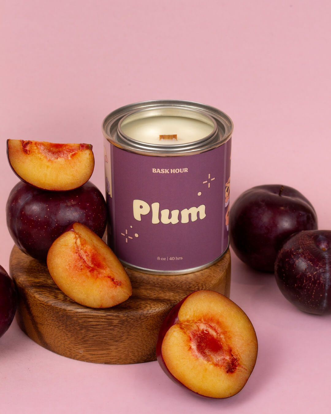 Plum ~ Wood Wick Candle