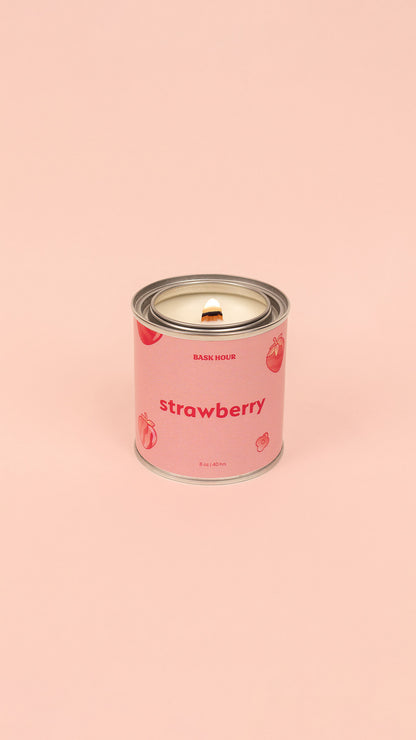 Strawberry scented candle Yogurt scented candle Campino candy candle Sweet fragrance candle Nostalgic aroma candle Long-lasting burn candle Premium quality scented candle Handmade eco-friendly candle