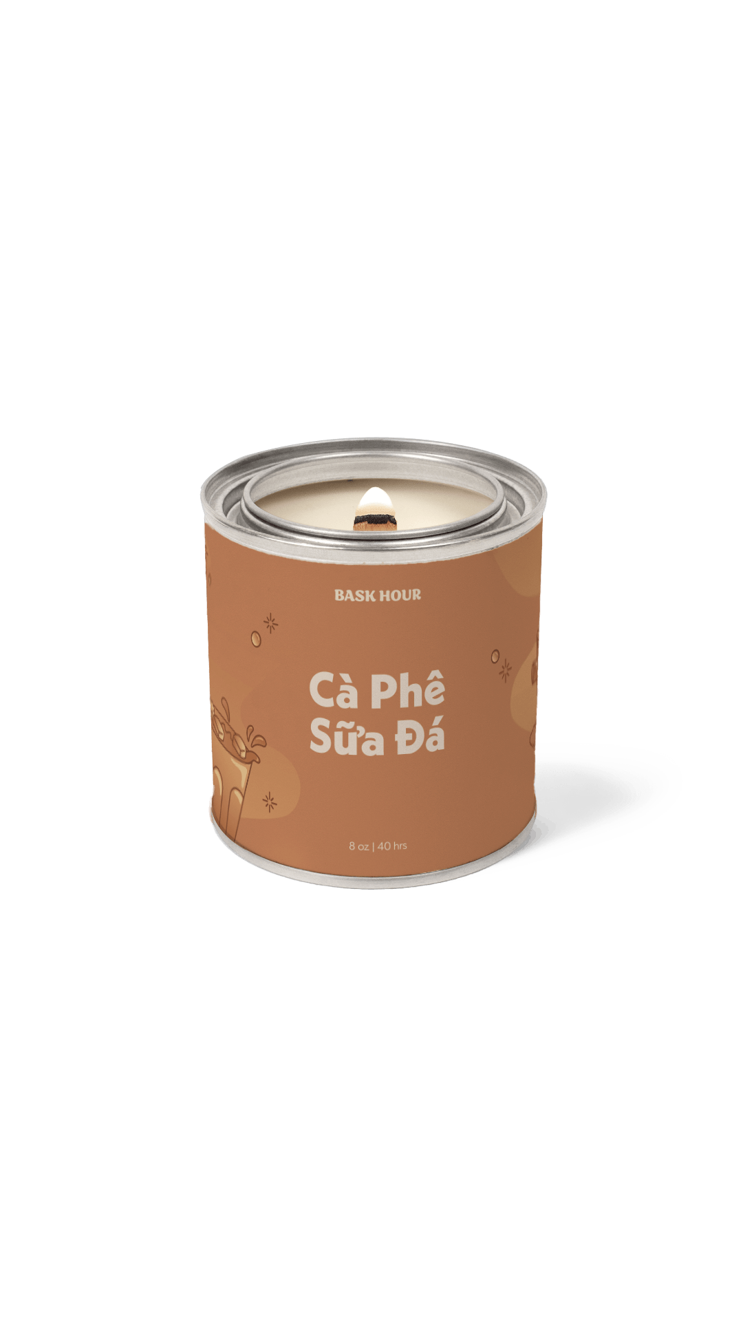 handmade vietnamese coffee scented candle ca phe sua da condensed milk