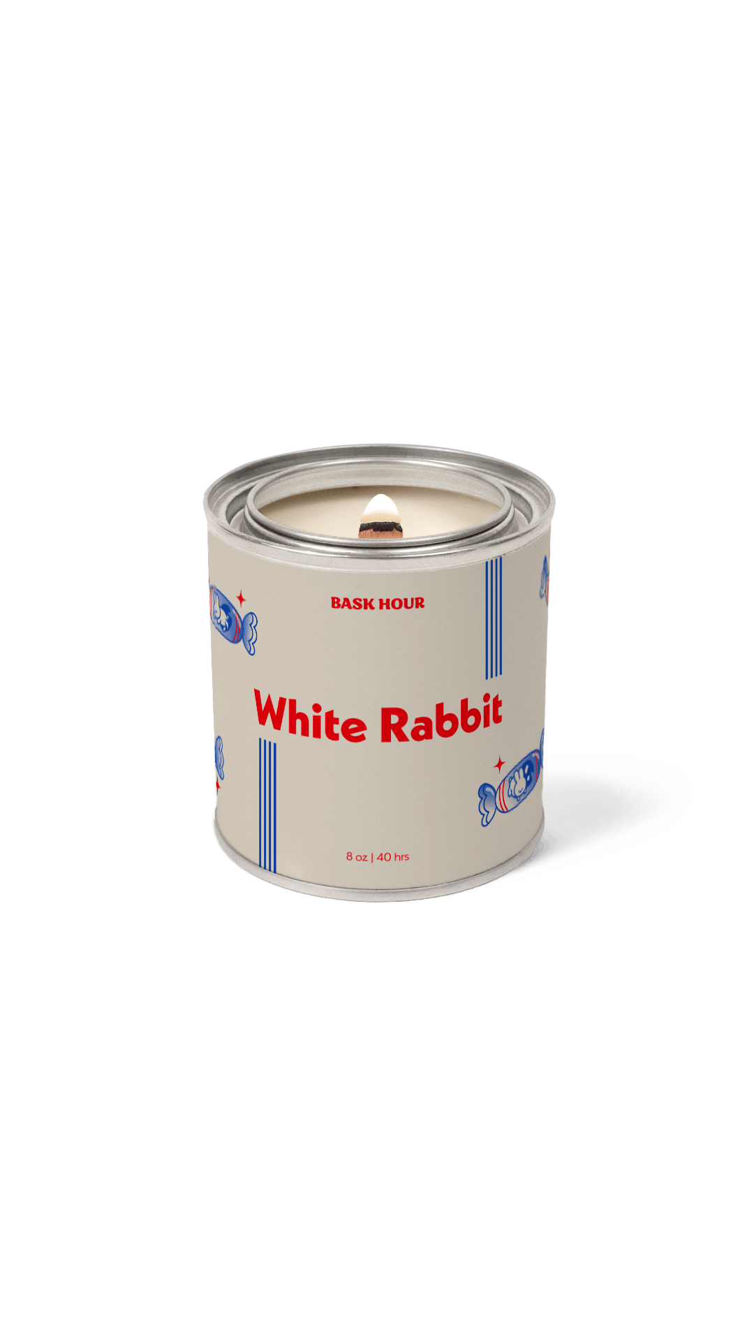 handmade white rabbit scented candle candy creamy milky