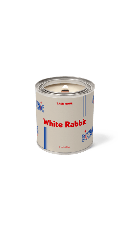 handmade white rabbit scented candle candy creamy milky