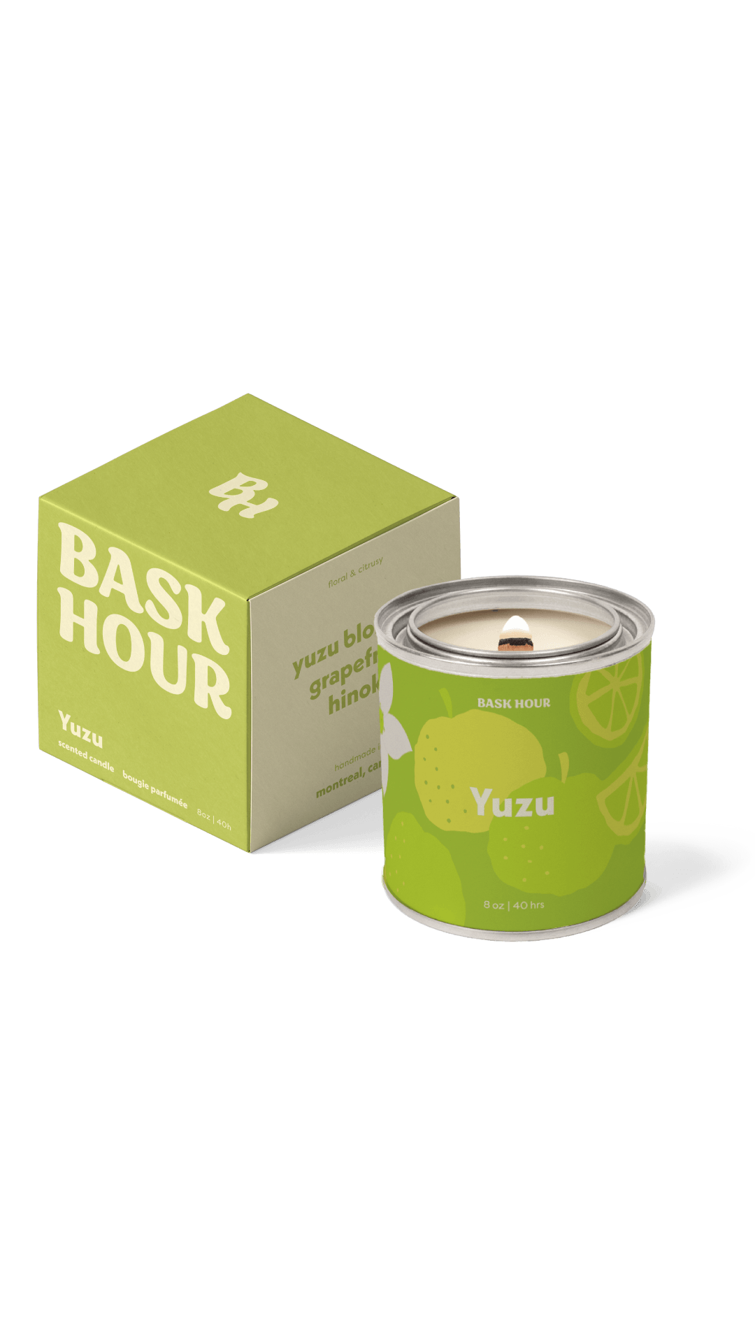 Yuzu - 8 oz Candle Bask Hour